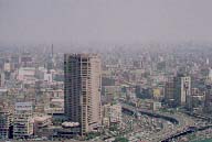 Вид с Каирской башни на отель Рамзес Хилтон
