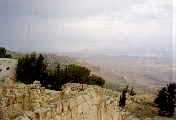 Вид с горы Небо, на Мертвое море и долину реки Иордан.